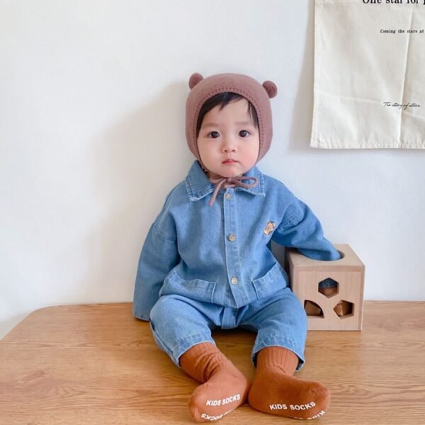 Baby Jumpsuit Thin Long Sleeve Denim Romper